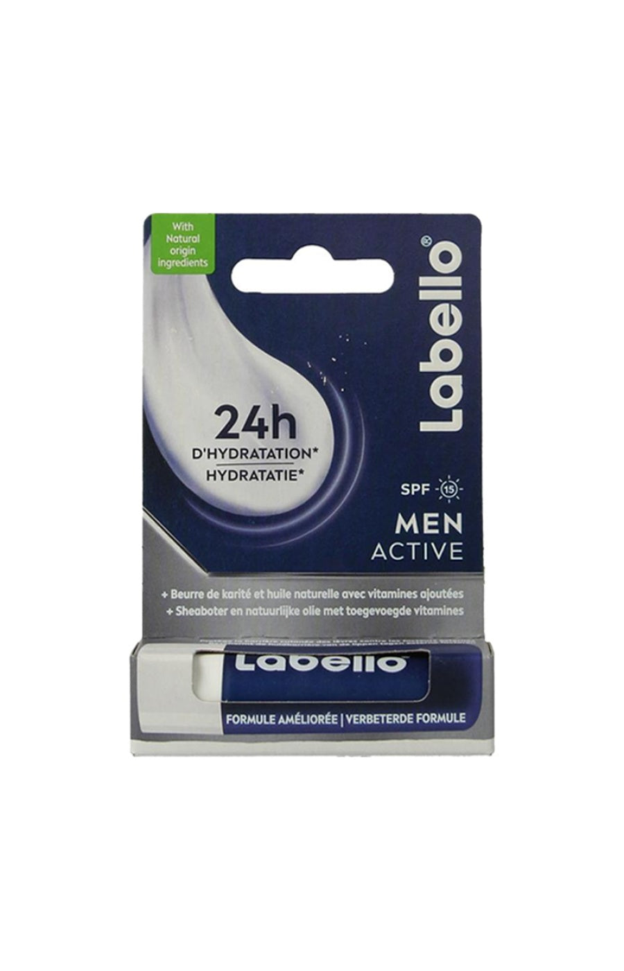 Baume à lèvres FPS 15 - Active for Men - Homme - 3 x 4,8 g
