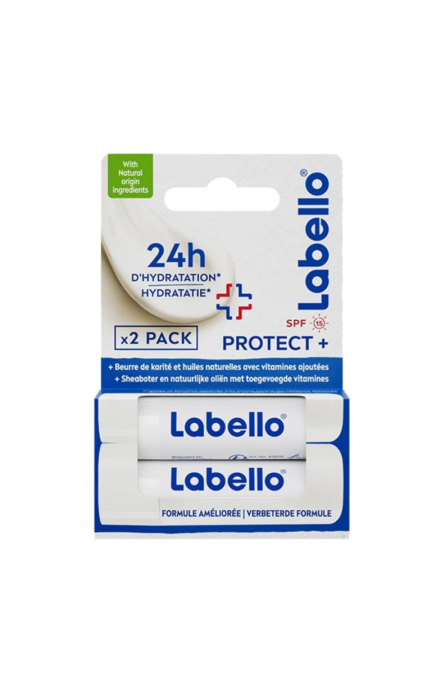 Duo baumes à lèvres SPF 15 - Protect + - 2 x 4,8 g