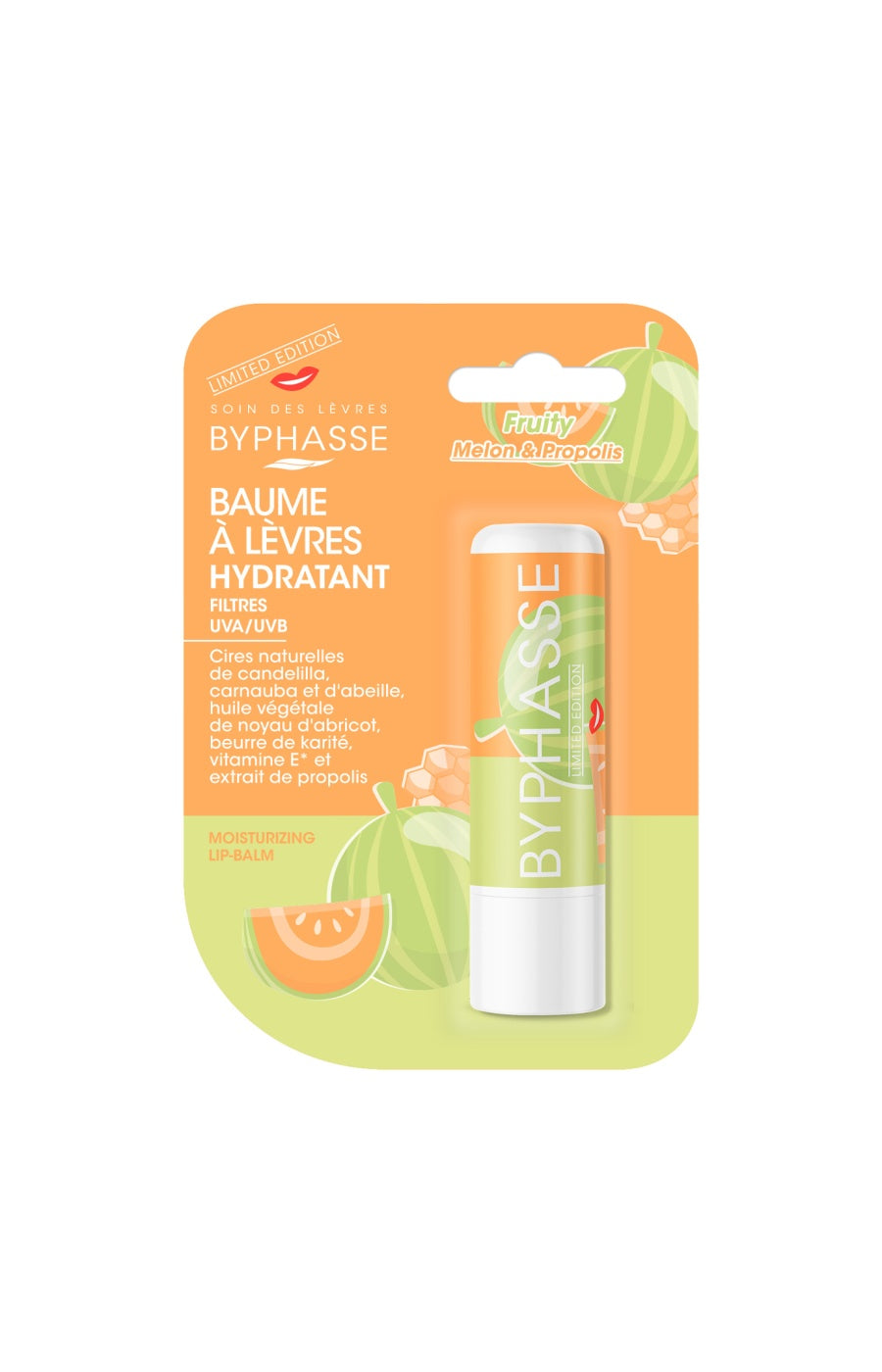 Baumes à lèvres hydratants - Melon & propolis - 2 x 4,8 g