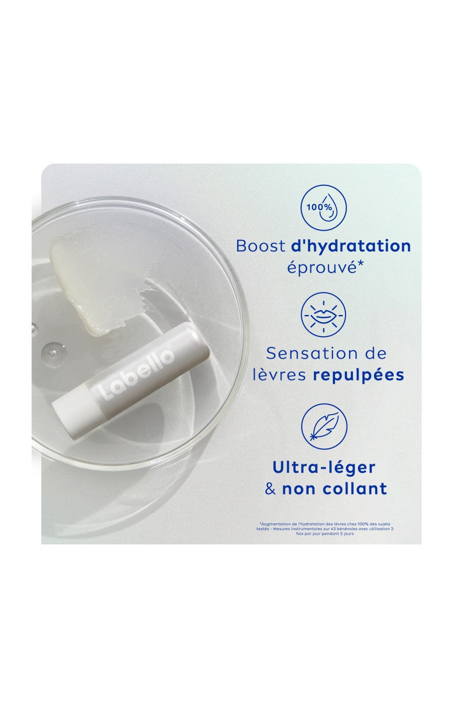 Baume à lèvres ultra hydratant - Acide hyaluronique - 2 x 4,8 g