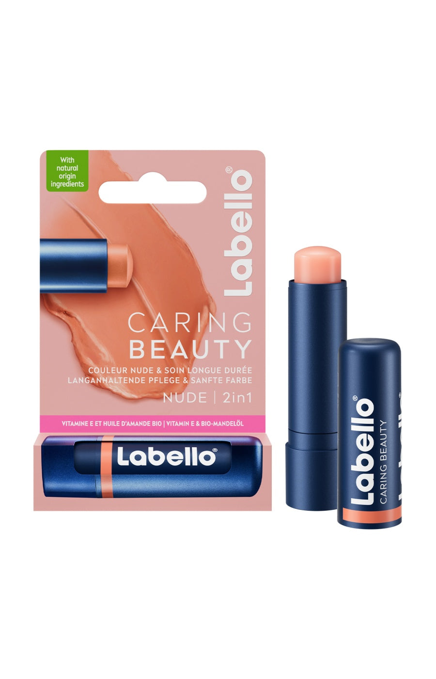 Baume à lèvres Nude - Caring Beauty - 2 x 4,8 g