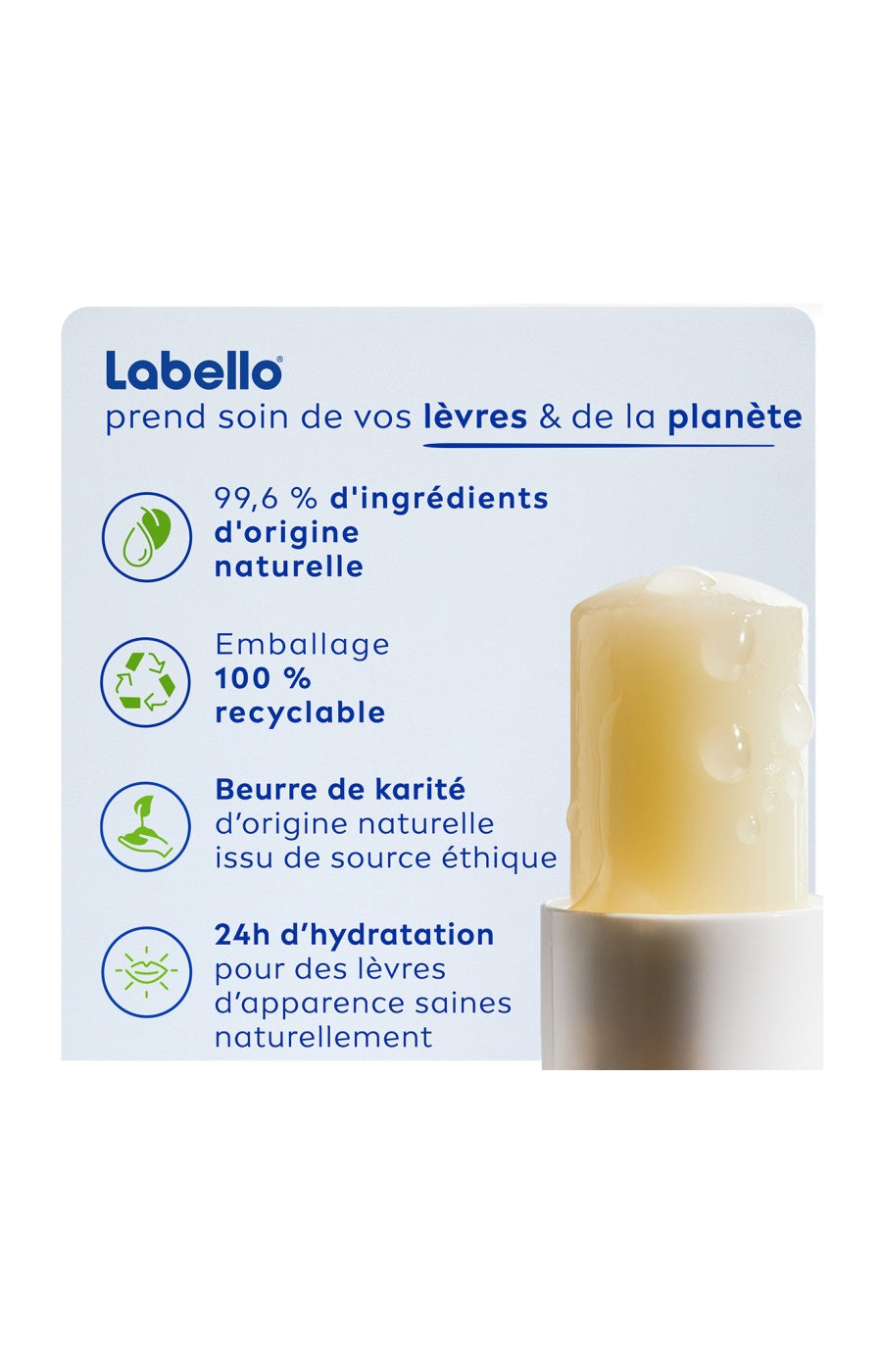 Baume à lèvres SPF 50 - Sun Protect - Beurre de karité - 4,8 g